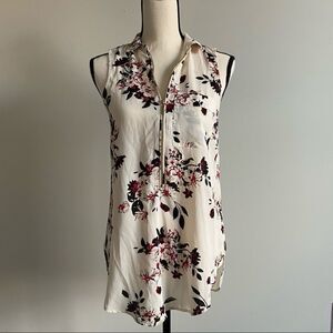 Dynamite Floral Sleeveless Blouse Top
